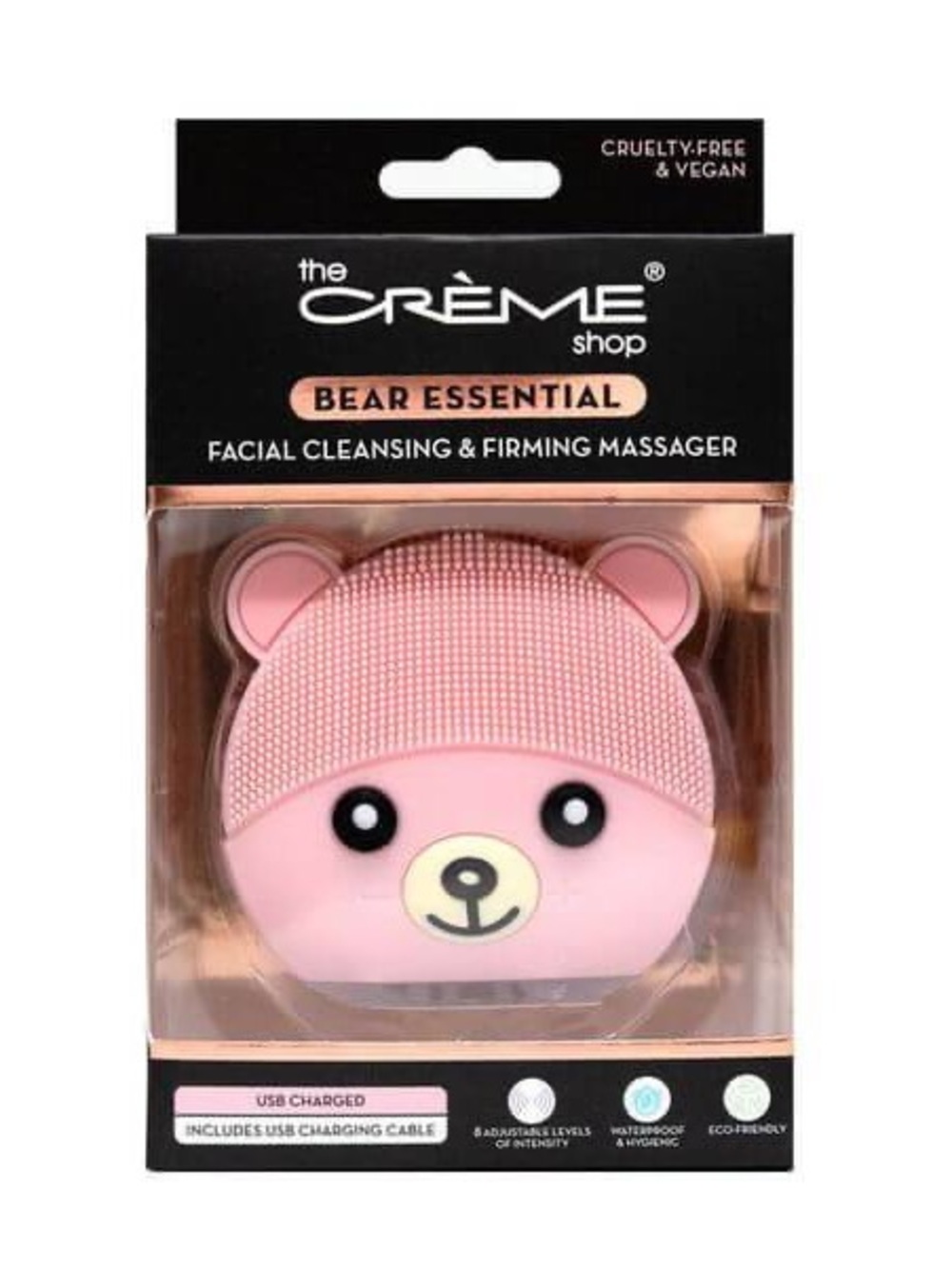 The Crème Shop Pink Bear Essential Facial Cleansing & Firming Massager